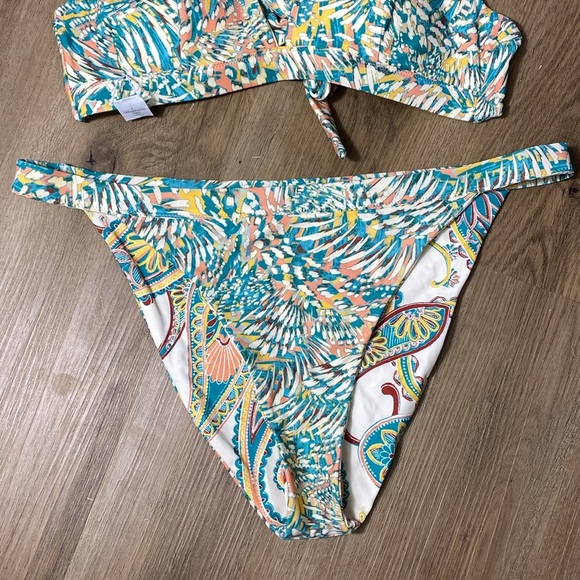NWT CupShe Paisley Print Reversible Halter Bikini L/XL - Picture 12 of 13